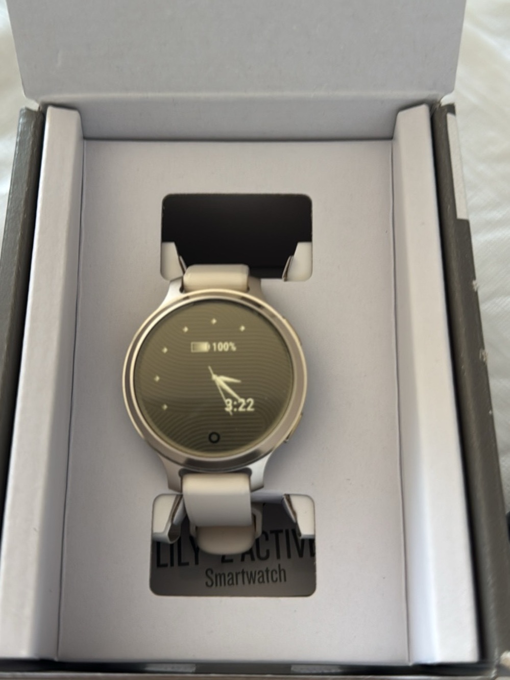 garmin Lily 2 Active Smartwatch - Cream Strap, Gold Case - Picture 2 of 7